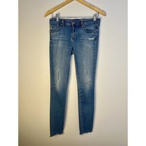 AG Adriano Goldschmied Jeans Women's 28R The Legging Super Skinny Distressed